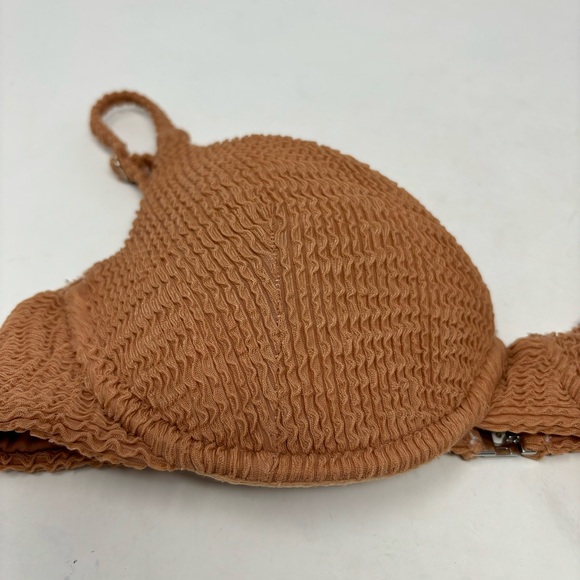 TJ Swim Cleo Blush Crinkle Fabric Push Up Bikini Top Size Small - Picture 6 of 10